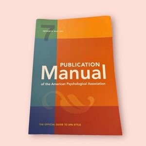 Publication Manual of the American Psychological Association: 7th Edition